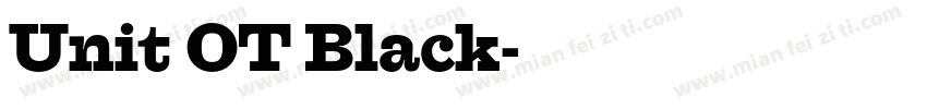 Unit OT Black字体转换
